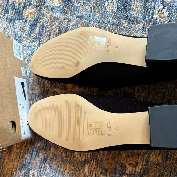 Black Velvet bow tie n dash – heeled Mary Janes (New, J. Crew Factory) - Picture 6 of 7